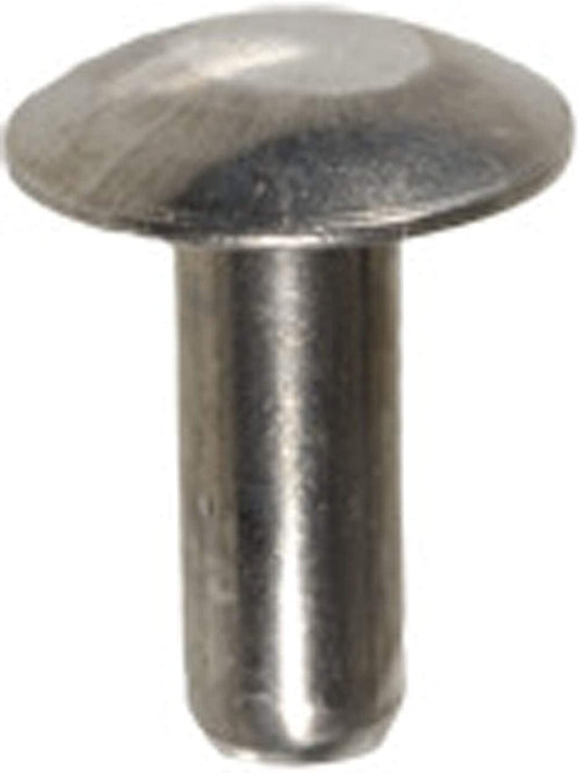 (100) 3/16 Brazier Head Solid Aluminum Rivet 1/2 Length - (For 8 piece(s))