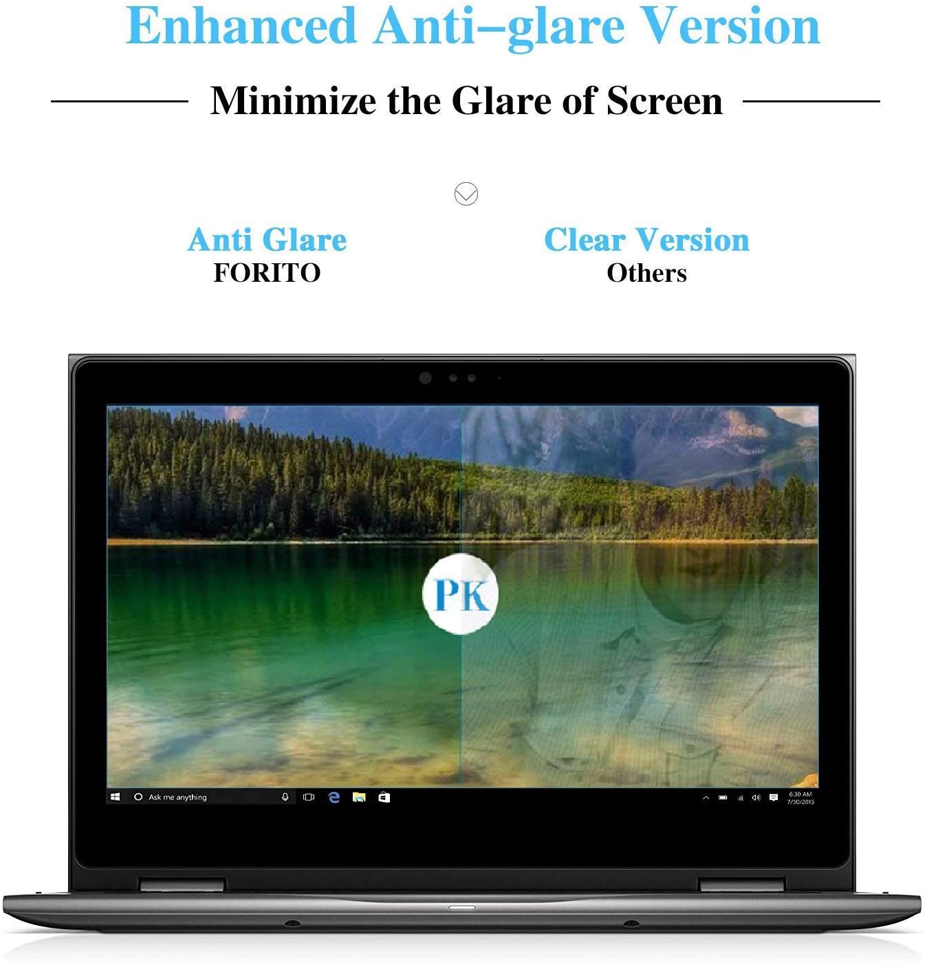 2 Pack 13.3” Anti Glare Screen Protector Compatible 13.3" Dell Inspiron 13 /13.3” ASUS Chromebook & ZenBook /13.3 Acer Chromebook R13 / 13.3” Lenovo Yoga 720 730 /13.3” HP Spectre/Pavilion 13 - (For 8 piece(s))