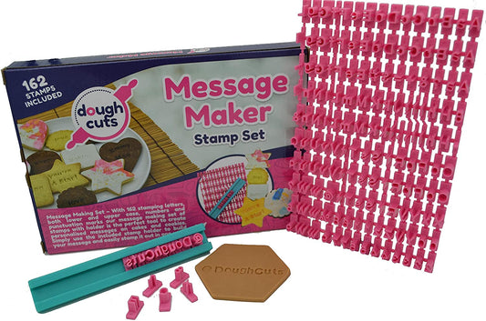 Alphabet Cookie Stamp Set of 162 Small Stamps Including Letters Lower & Upper Case, Numbers and Punctuation Stamps To Make Customizable Stamped Messages In Your Baking Of Cookies, Fondant And Cakes - (For 8 piece(s))