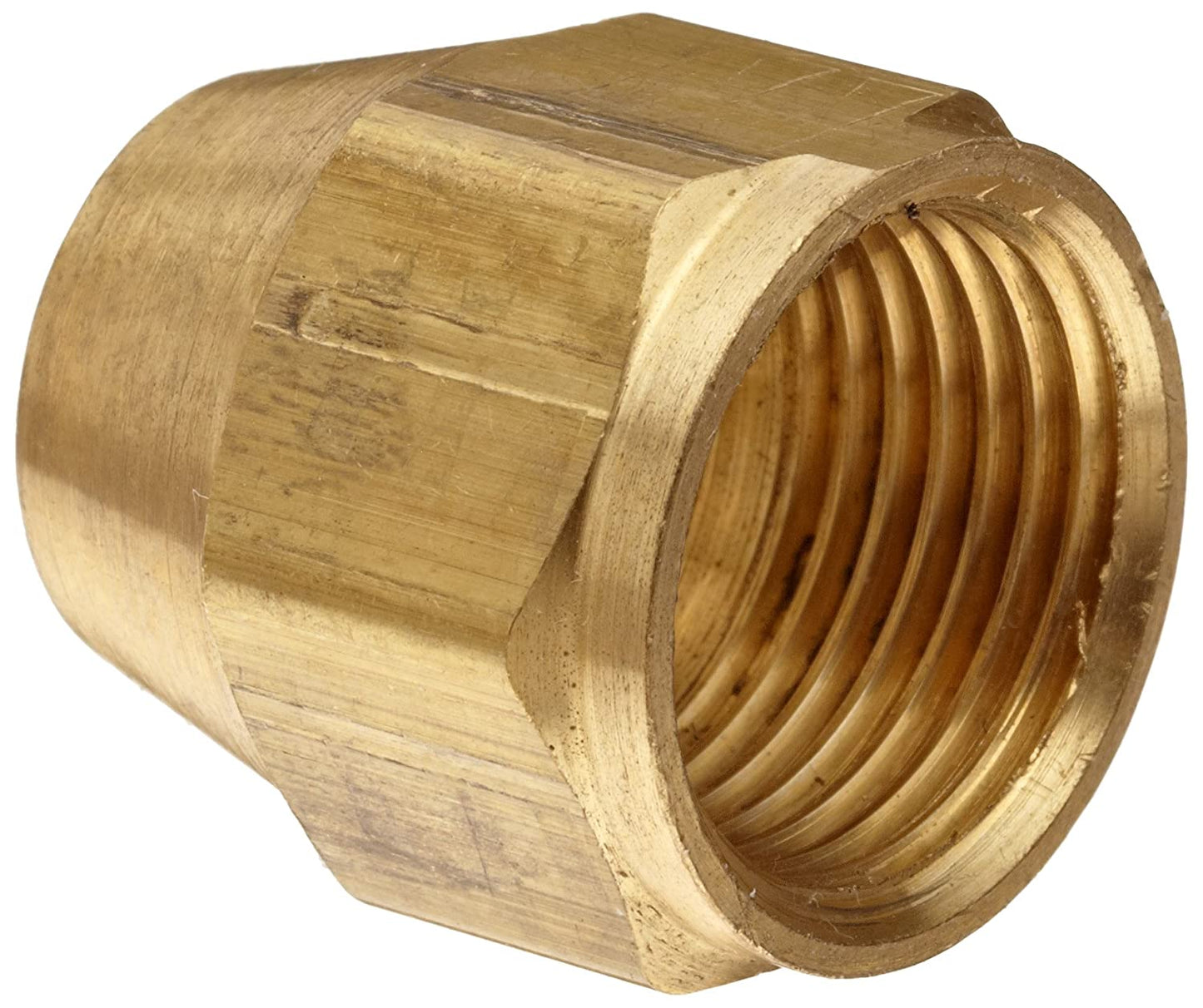 Anderson Metals 54014-06 Brass Tube Fitting, Short Flare Nut, 3/8" Tube OD - (For 12 piece(s))