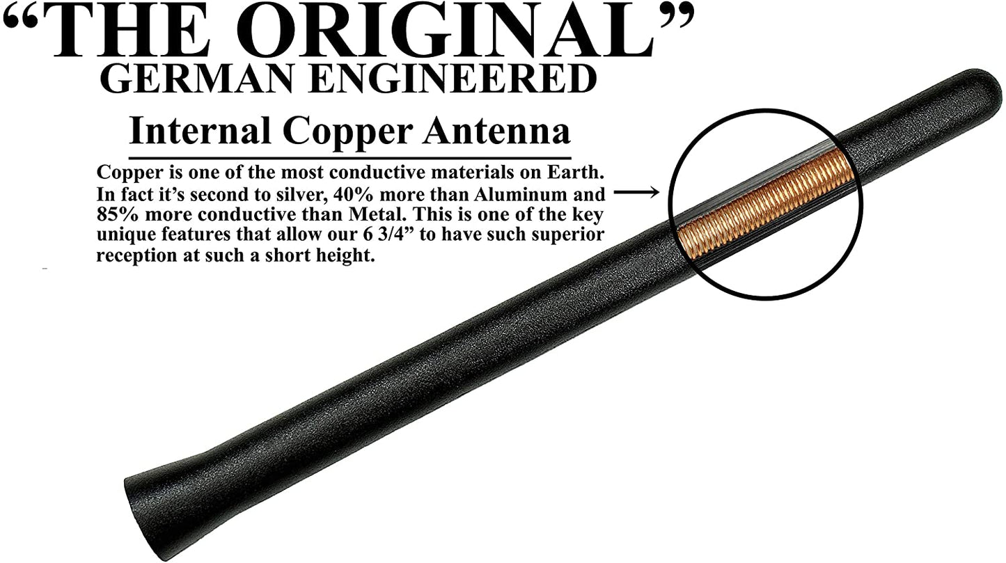 AntennaMastsRus - The Original 6 3/4 Inch is Compatible with Chevrolet Silverado 1500 (2006-2022) - Car Wash Proof Short Rubber Antenna - Internal Copper Coil - Premium Reception - German Engineered - (For 1 piece(s))