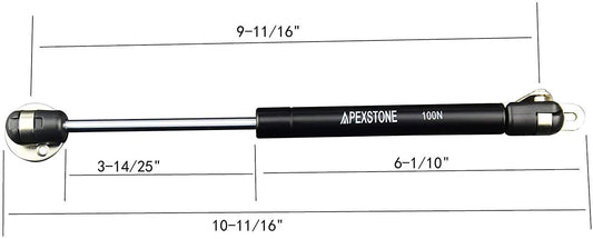 Apexstone 100N/22.5lb Gas Strut,Gas Spring,Lid Support,Lift Support,Lid Stay,Gas Props/Shocks,Set of 4 - (For 8 piece(s))