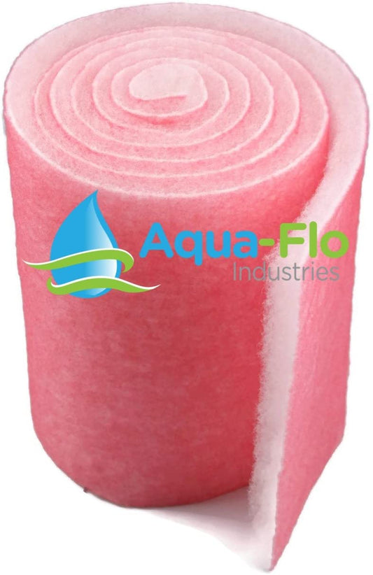Aqua Flo 12" Pond & Aquarium Filter Media, 72" (6 Feet) Long x 1" Thick (Pink/White) - (For 8 piece(s))