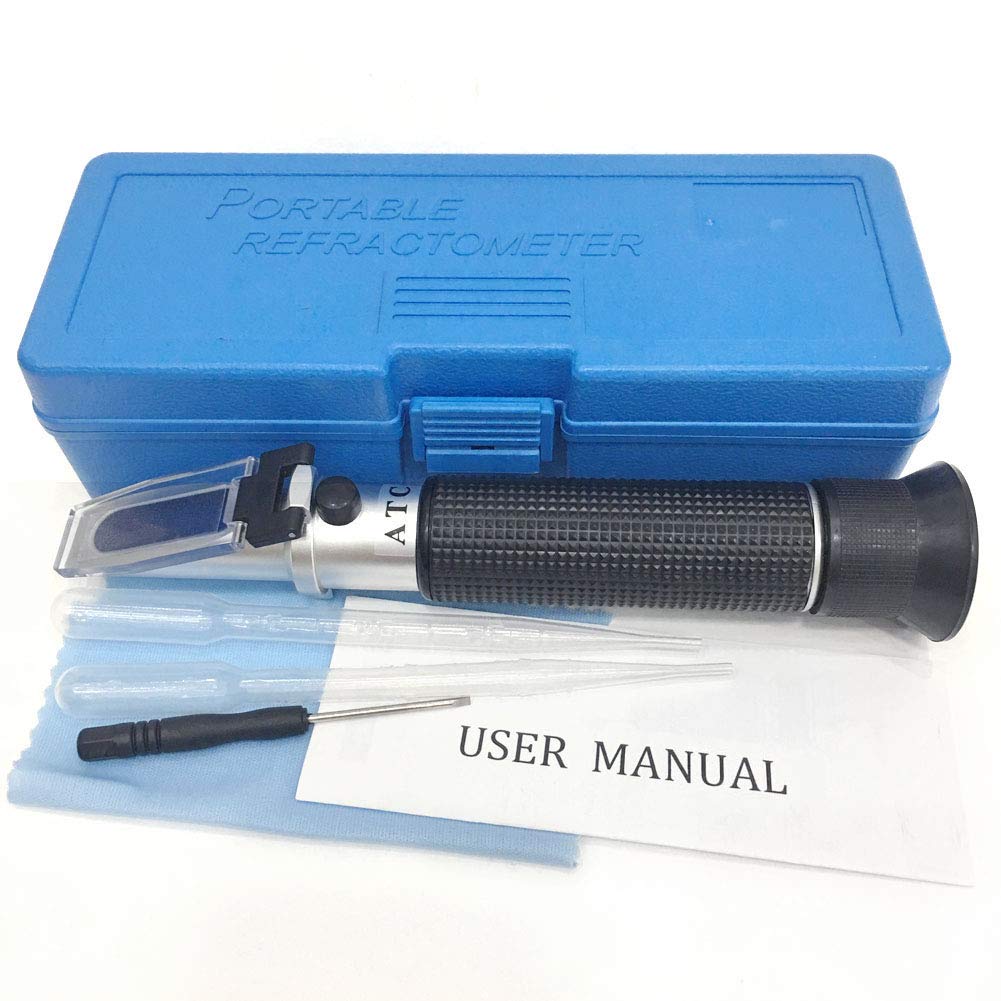 Aquarium Salinity Refractometer with ATC Function,Saltwater Test Kit for Seawater, Pool, Aquarium, Fish Tank.Dual Scale: Specific Gravity & Salt Percent - (For 8 piece(s))