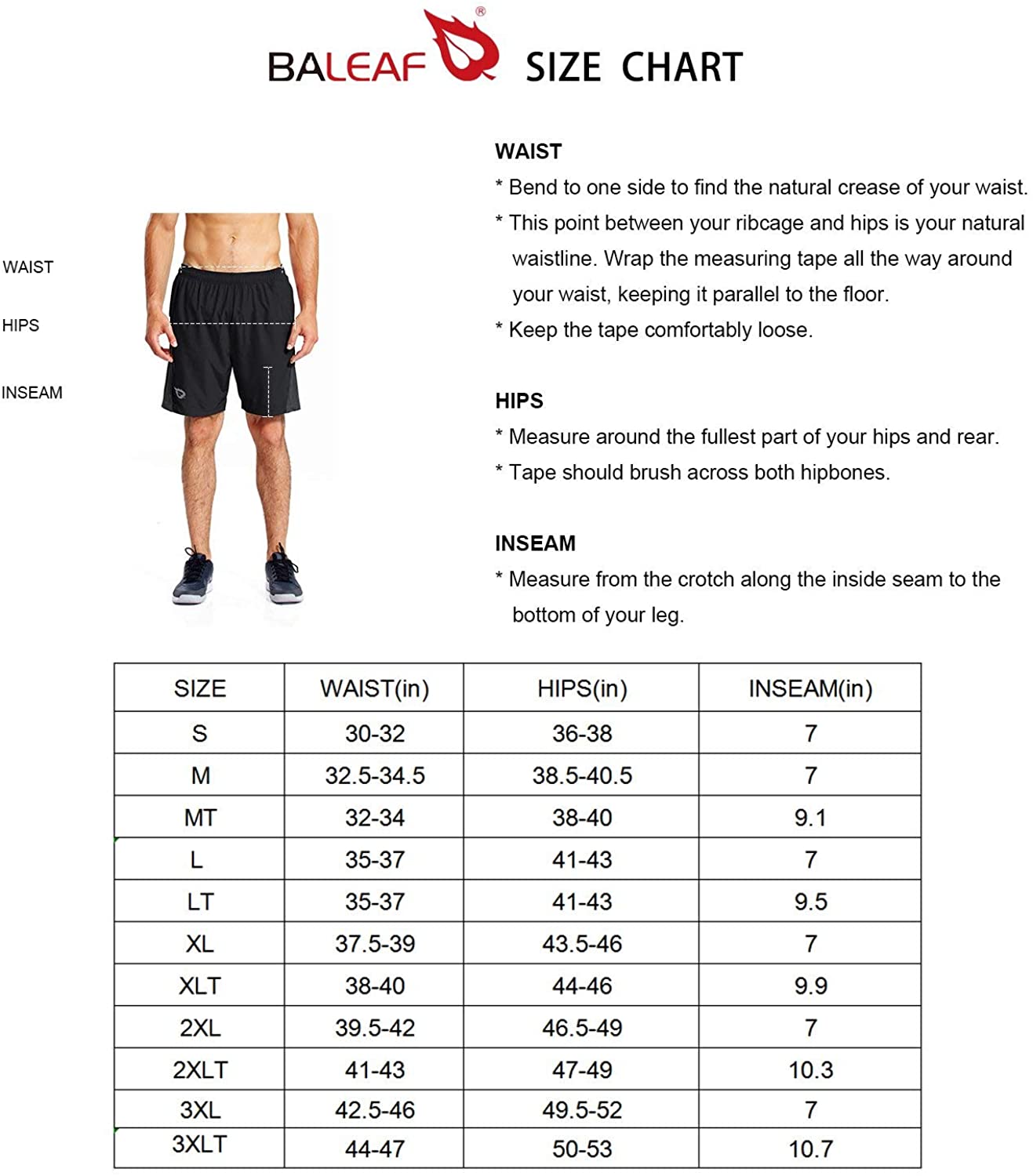 BALEAF Men's 3 Inches Quick Dry Running Shorts Gym Athletic Shorts - (For 8 piece(s))