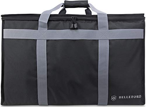 BELLEFORD Insulated Food Delivery Bag XXL - 23x14x15" Waterproof Grocery Storage [Warm & Cool] - Buffet Server, Warming Tray, Lunch Container Store - Pizza Box, Chafing Dish & Casserole Carrying Case - (For 6 piece(s))