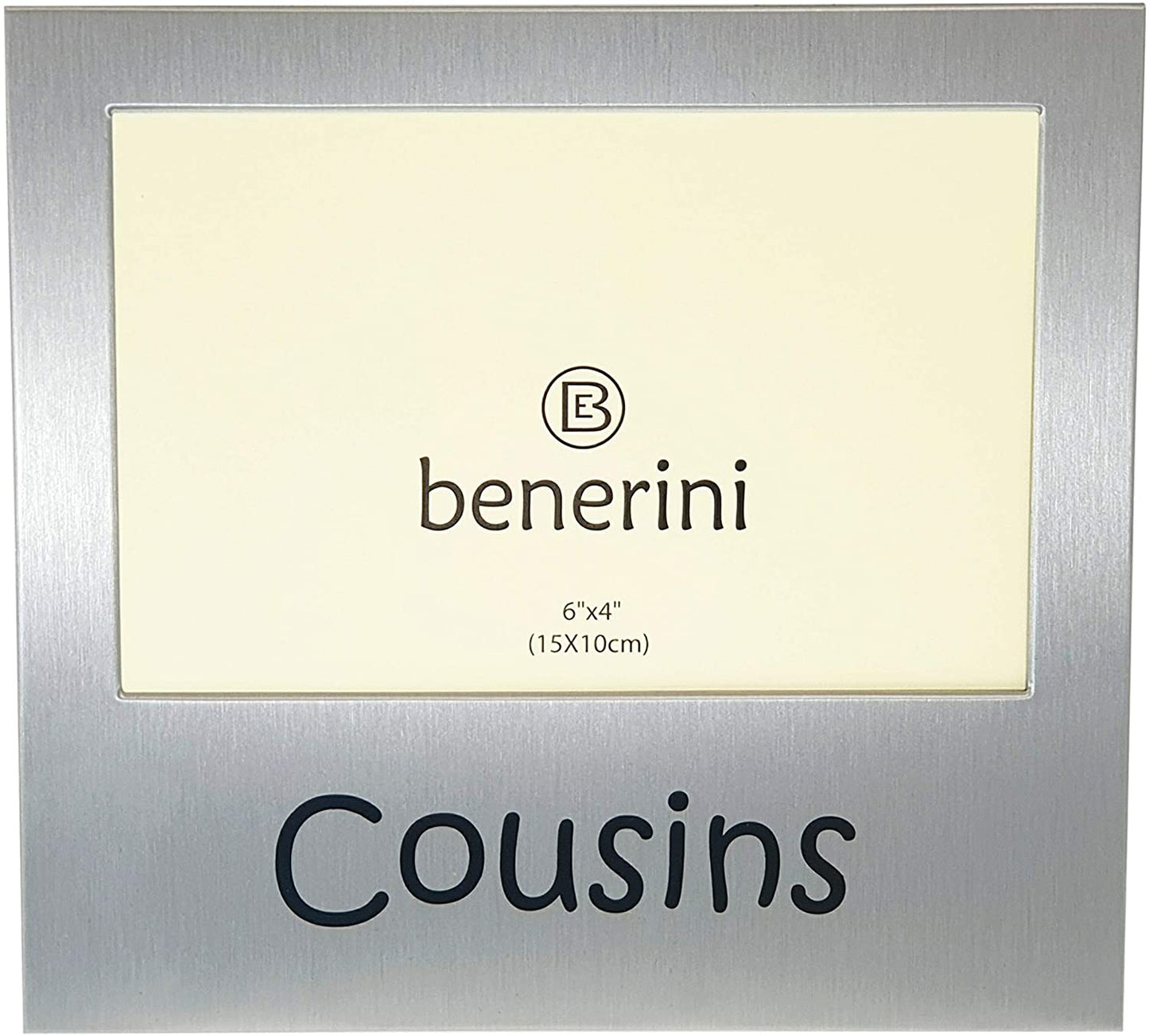 benerini ' Cousins ' - Photo Picture Frame Gift - Will take a Photo of 6 x 4 Inches (15 x 10 cm) - (For 8 piece(s))