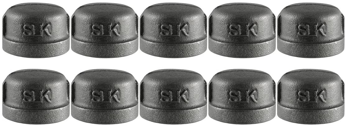 Black Cast Pipe Fitting, Cap, 1/2", 10-Pack - (For 8 piece(s))