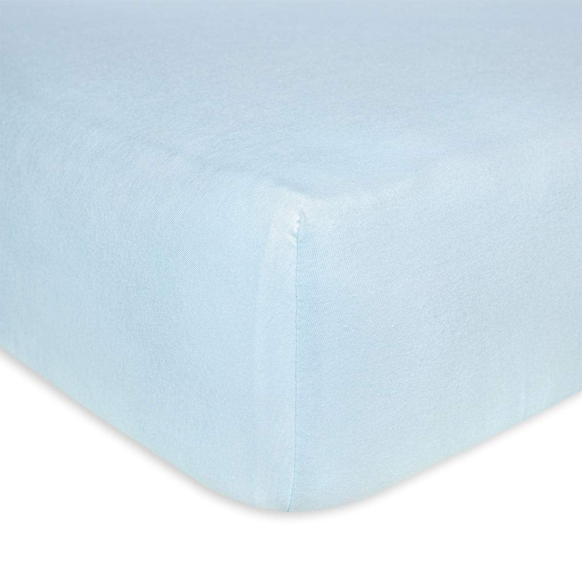 Burt's Bees Baby - Fitted Crib Sheet, Solid Color, 100% Organic Cotton Crib Sheet for Standard Crib and Toddler Mattresses (Sky Blue) - (For 8 piece(s))