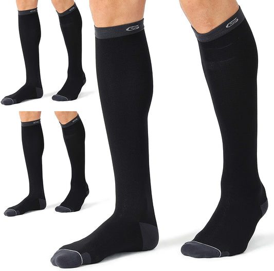 CELERSPORT 3 Pairs Compression Socks 20-30mmHg for Men and Women Nursing Socks - (For 8 piece(s))