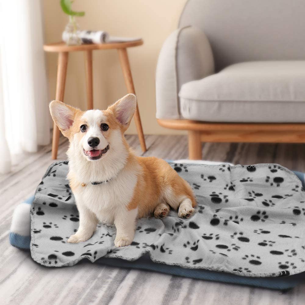 Comsmart Warm Paw Print Blanket/Bed Cover for Dogs and Cats - (For 8 piece(s))