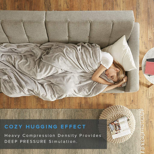 Degrees of Comfort Cooling Weighted Blanket Queen Size Bed, 1 x Cozyheat Warm Minky Plush, 1 x Coolmax Washable Removable Covers Included | Micro Glass Beads Technology | 60x80 20lbs Grey - (For 1 piece(s))