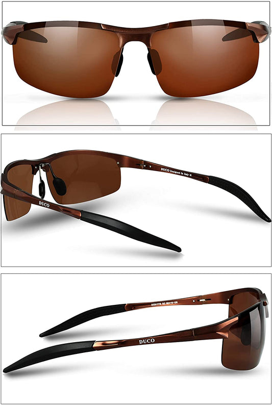 Duco Mens Sports Polarized Sunglasses UV Protection Sunglasses for Men 8177s - (For 8 piece(s))