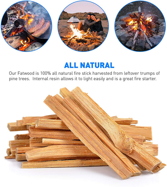 EasyGoProducts Approx. 120 Eco-Stix Fatwood Fire Starter Kindling Firewood Sticks – 100% Organic – Firestarter for Wood Stoves, Fireplaces, Campfires, Bonfires, 10 Lbs - (For 6 piece(s))