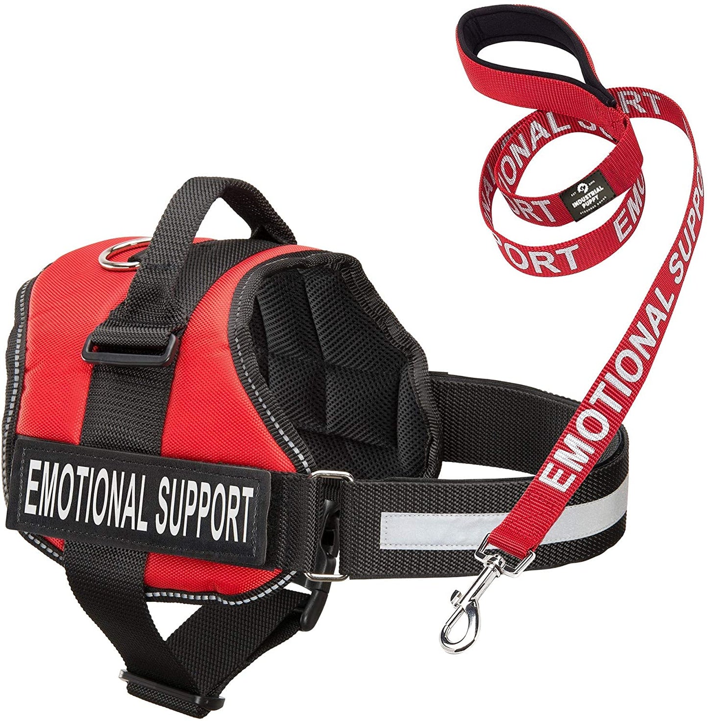Emotional Support Dog Vest Harness with Reflective Straps and Matching ESA Leash Set - ESA Dog Vest in 7 Adjustable Sizes - Vests for Working Dogs - (For 6 piece(s))