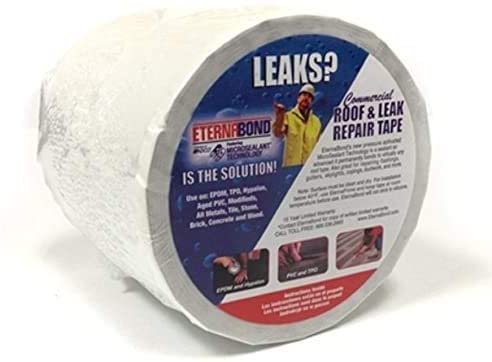 EternaBond H.B. Fuller RoofSeal White 6" x10' MicroSealant UV Stable Seam Repair Tape | 35 mil Total Thickness | EB-RW060-10R - One-Step Durable, Waterproof and Airtight Repair - (For 6 piece(s))