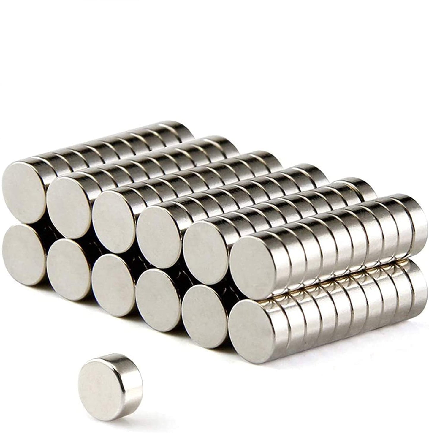 FINDMAG 50 Pcs 6 x 2 mm Fridge Magnets, Premium Brushed Nickel Refrigerator Magnets, Magnets for Fridge, Magnets for Whiteboard, Magnets for Crafts, Small Magnets, Mini Magnets, Office Magnets - (For 12 piece(s))