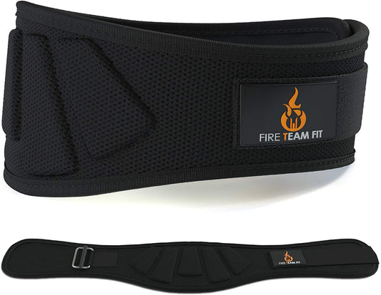 Fire Team Fit Weight Lifting Belt for Men and Women, 6 Inch, Bodybuilding & Fitness Back Support for Cross Training Workout, Squats, Lunges - (For 6 piece(s))