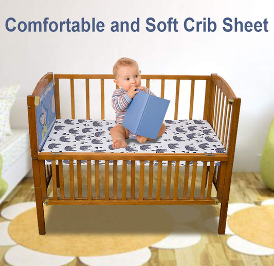 Fitted Crib Sheet for Boy and Girl, Nursery Bedding Fits Standard Crib or Toddler Bed Mattresses (52x28x9 Inch) - (For 1 piece(s))