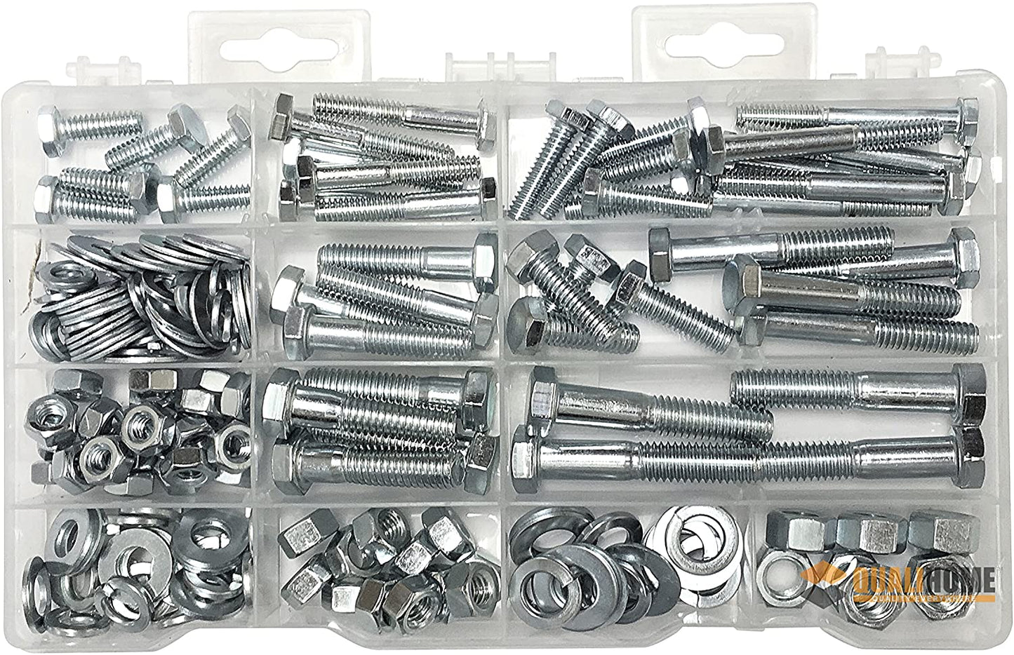 Heavy Duty Nut & Bolt Assortment Kit, 172 Pieces, Includes 9 Most Common Sizes - (For 8 piece(s))