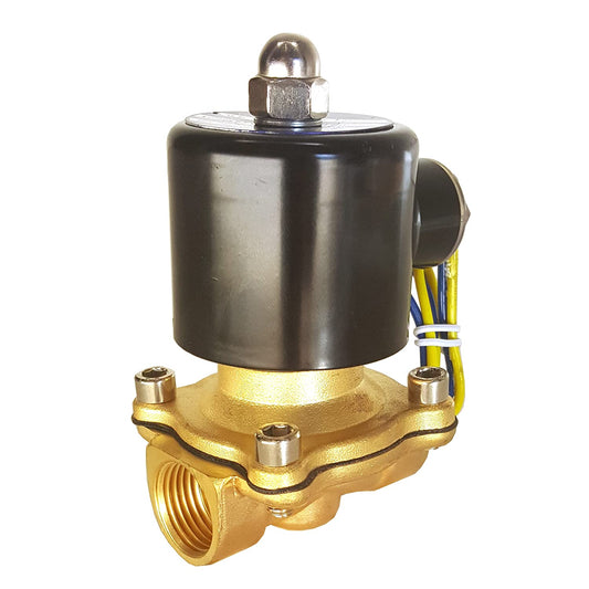 HFS (R) DC 12V 3/4 Inch Electric Solenoid Valve for Air Water / Replacement Brass Valve for Use with Pipelines in Water, Air and Diesel Applications - (For 8 piece(s))