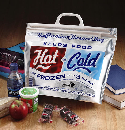 Hot Cold Bag | Insulated Thermal Cooler, Lunch Size, Pack of 5 - (For 8 piece(s))