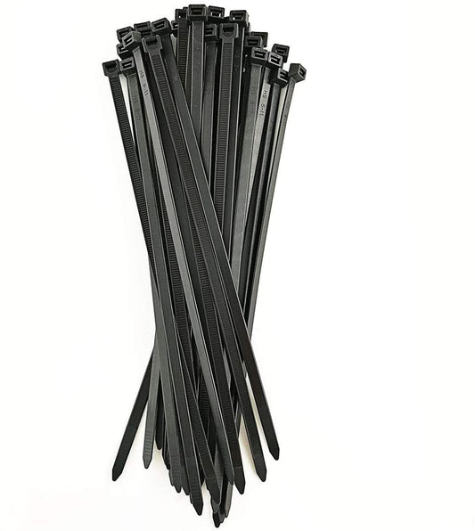 HS 10 Inch UV Resistant Wide Zip Ties (100 Pack) Plastic Cable Ties Heavy Duty Black Outdoor Zip Ties 10 Inch x 0.3 Inch,120 LBS Strength - (For 8 piece(s))
