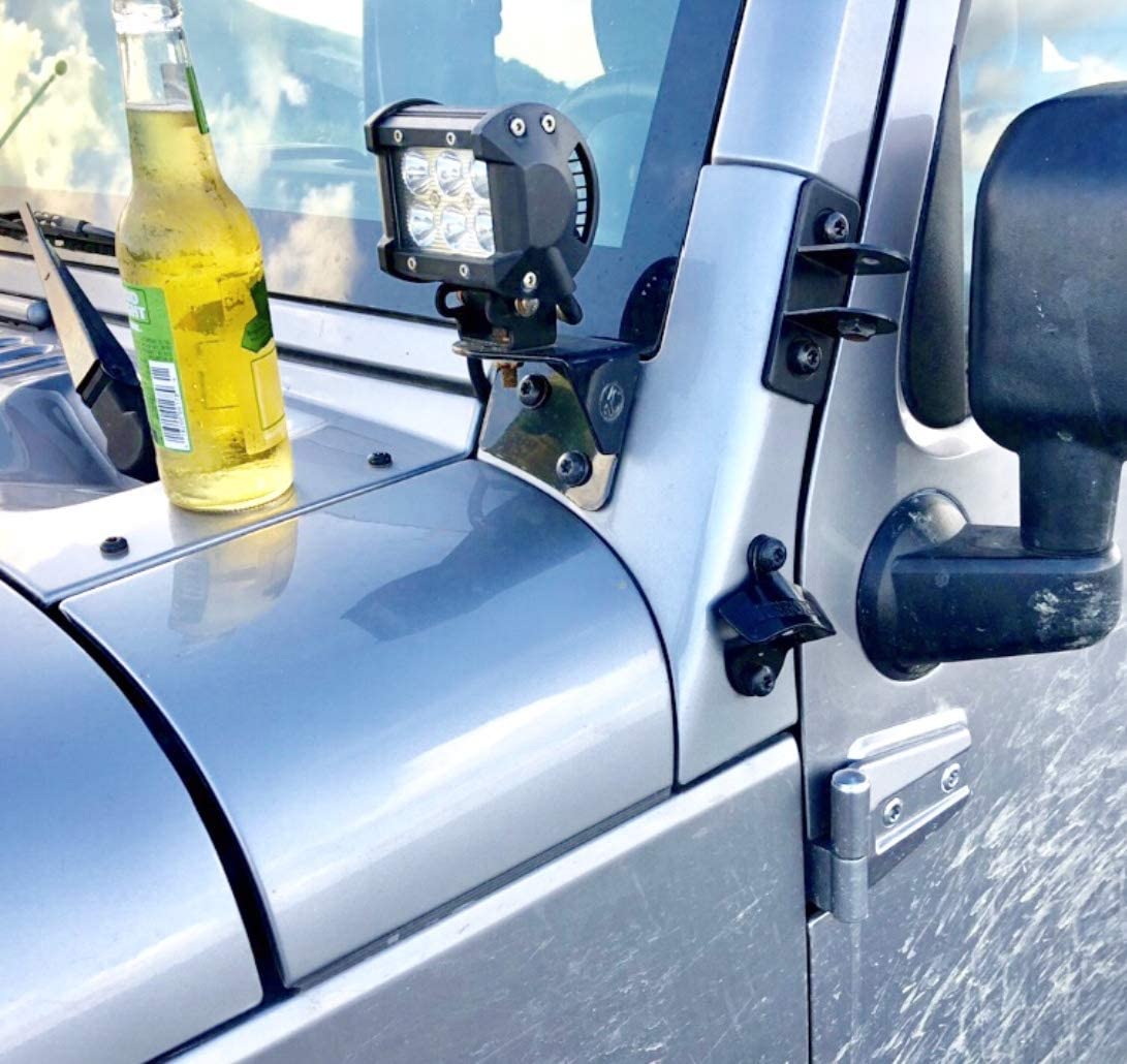 Iceboxx Body Mounted Bottle Opener Jeep Accessory fits Jeep Wrangler JK, JK Unlimited - (For 8 piece(s))