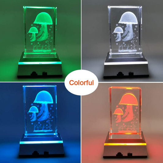 IFOLAINA LED Light Base Multicolor Pedestal Color Show Stand Lighted Display Plate Battery Powered with Flat Top Surface for 3D Glass Art - (For 12 piece(s))