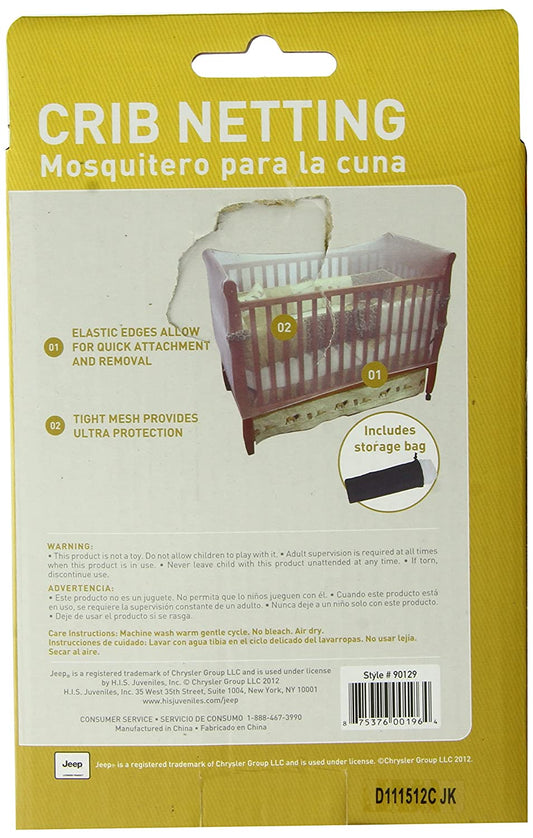 Jeep Crib Universal Size Crib Mosquito Net, White - (For 8 piece(s))