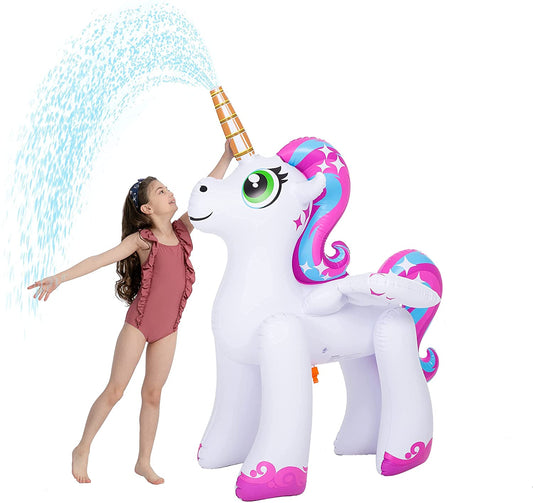 JOYIN 48” Inflatable Unicorn Yard Sprinkler, Inflatable Water Toy for Summer Outdoor Fun, Lawn Sprinkler Toy for Kids - (For 8 piece(s))