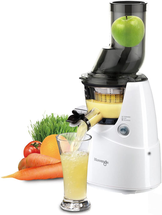 Kuvings Whole Slow Juicer White B6000W with Sortbet Maker, Cleaning Tool Set, Smart Cap and Recipe Book 9" X 8.2" X 17.6" - (For 1 piece(s))