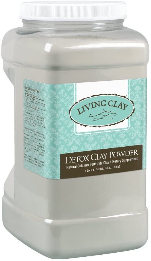 Living Clay Detox Clay Powder | All-Natural Bentonite Calcium Clay for Internal & External Deep Cleansing | Perfect for Mask, Bath or Wrap | 1 Gallon - (For 4 piece(s))