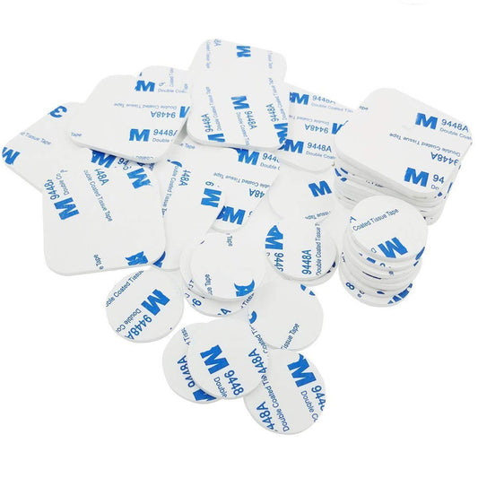 M-Jump 40pcs Adhesive Tape Double Sided White Foam Tape Strong Pad Mounting Adhesive (Square+Round) - (For 12 piece(s))