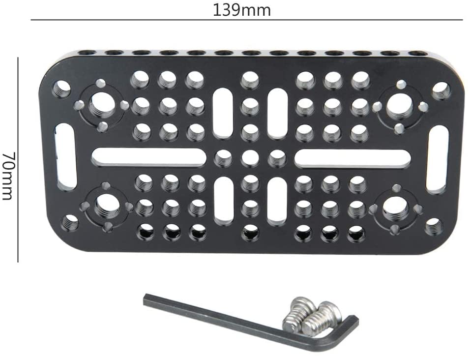 NICEYRIG Camera Cheese Mounting Plate, Universal Top Plate Applicable for URSA Mini 4K, Gimbal Stabilizer, Shoulder Rig System - 031 - (For 8 piece(s))