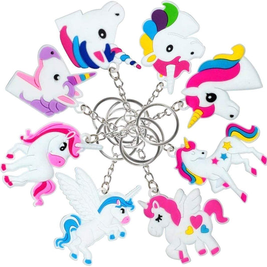 OHill 48 Pack Rainbow Keychains Key Ring Decoration Birthday Party Favor Supplies - (For 8 piece(s))