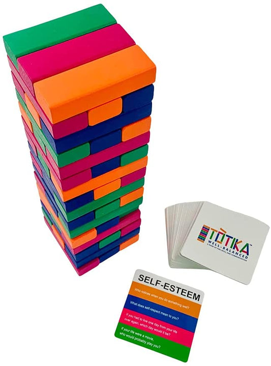 Open Spaces Totika Self Esteem Game with 48 Question Card Deck - A Game of Fun, Skill and Communication - (For 6 piece(s))