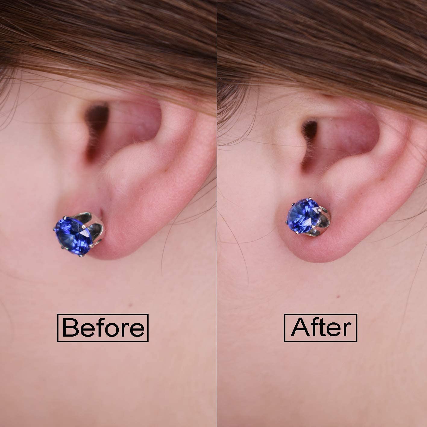 Original Magic Earring Backs For Earrings | Ear Support Earing Lifters | Lifts Heavy Back Lobe Backing Bax | Secure Earlobe Bullet lifter - (For 8 piece(s))