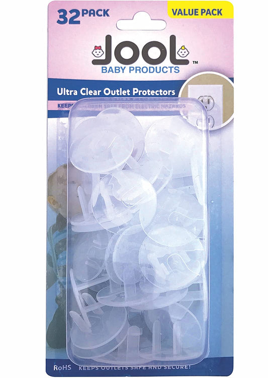 Outlet Plug Covers (32 Pack) Clear Child Proof Electrical Protector Safety Caps - Jool Baby - (For 12 piece(s))