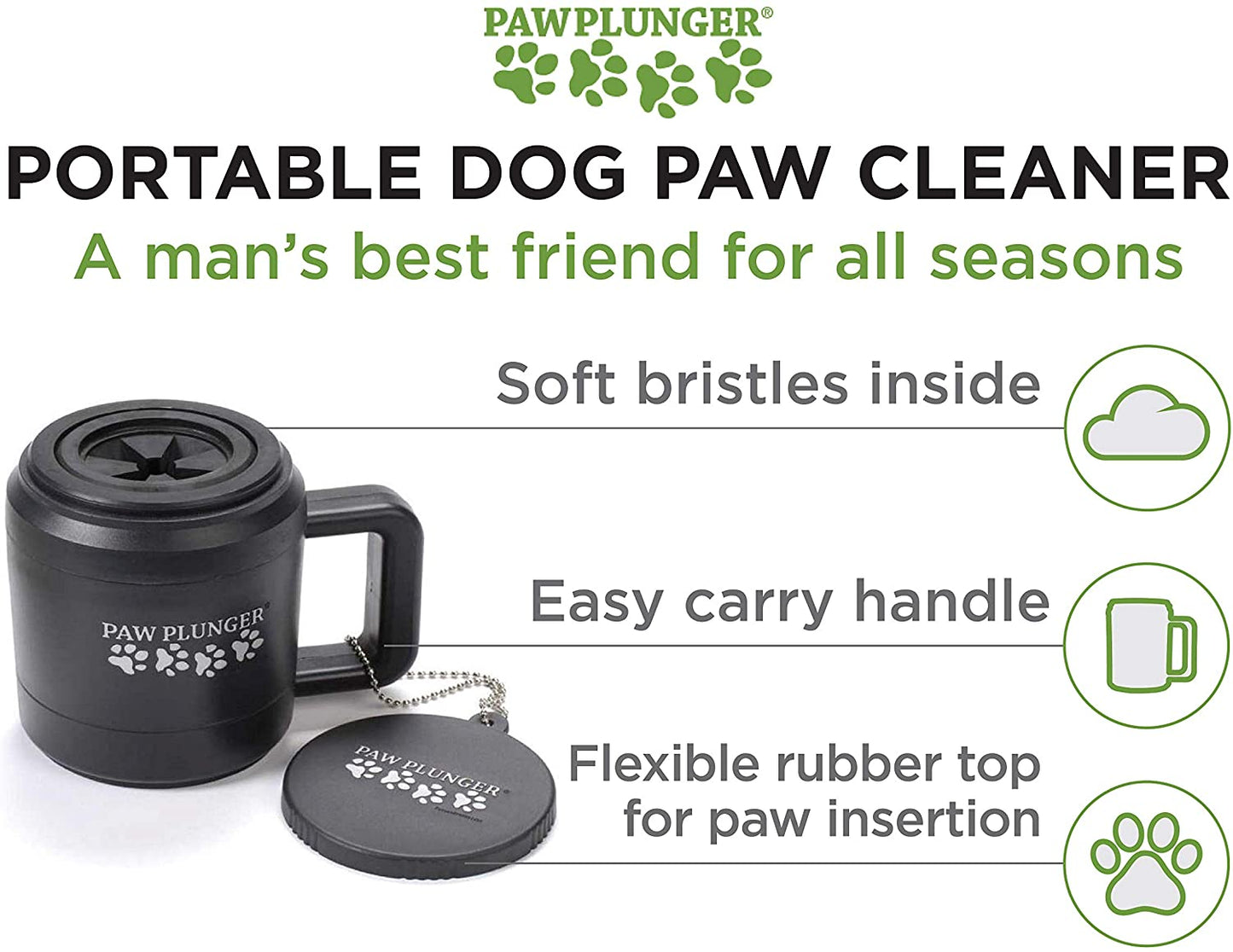 Paw Plunger – The Muddy Paw Cleaner for Dogs – Saves Carpet, Furniture, Bedding and Cars from Dirty Paw Prints – Use This Dog Paw Cleaner After Walks – Soft Bristles, Convenient Cup Handle - (For 8 piece(s))