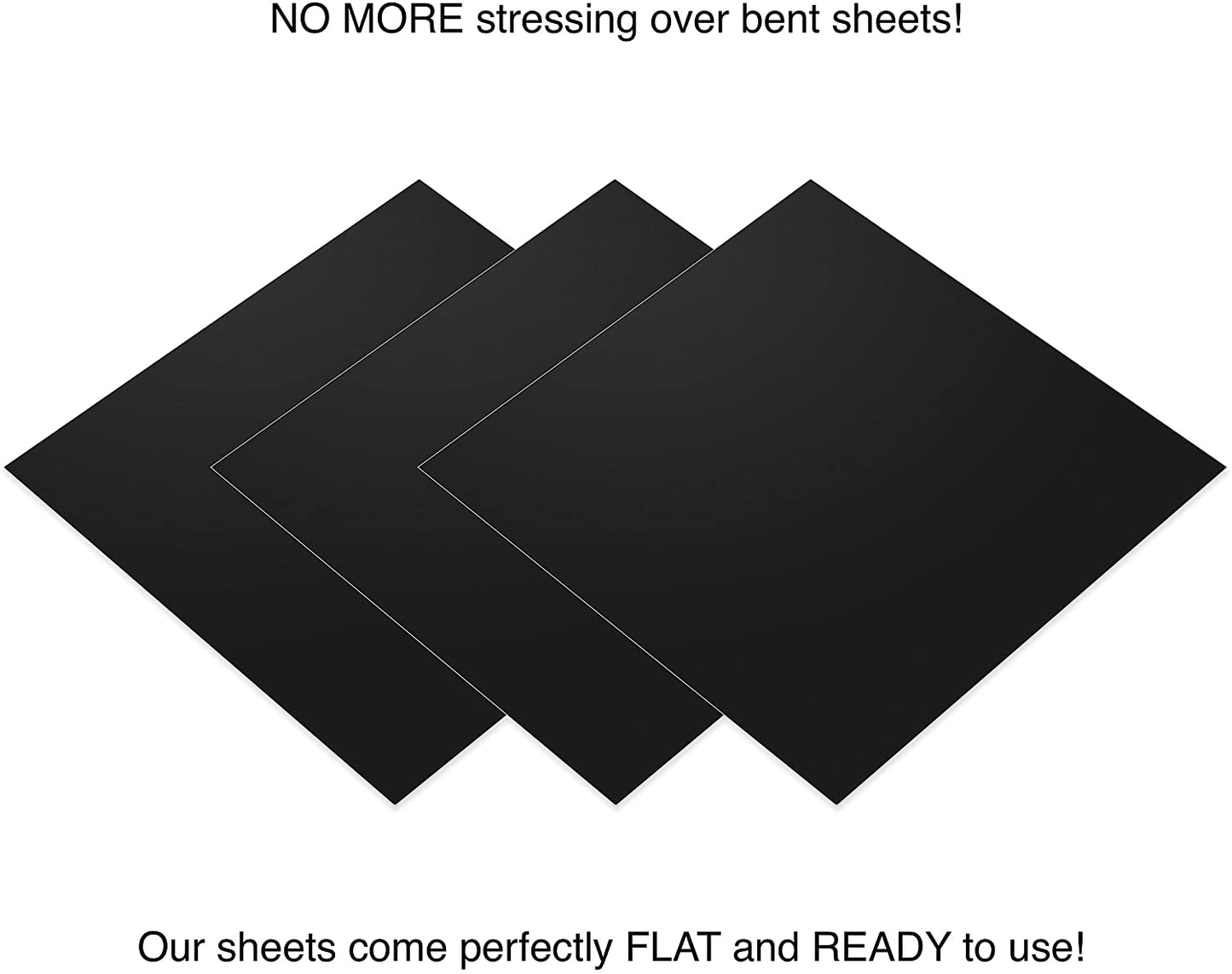 Permanent Matte Black Vinyl Sheets Better Than Vinyl Rolls - EZ Craft USA - 12" x 12" - 40 Matte Adhesive Backed Sheets Work with Cricut and Other Cutters - (For 8 piece(s))