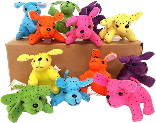 Plush Neon Dogs, Cute & Cuddly Plush Party Favors (12 Piece Pack!) - (For 8 piece(s))