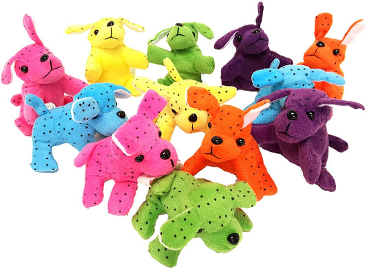 Plush Neon Dogs, Cute & Cuddly Plush Party Favors (12 Piece Pack!) - (For 8 piece(s))