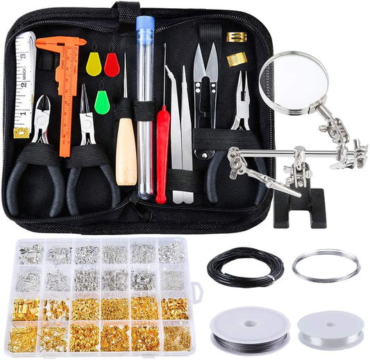 PP OPOUNT 2061 Pieces Jewelry Making Kit with Jewelry Making Tools, Earring Charms, Jewelry Wires, Jewelry Findings, Jewelry Making Supplies for Jewelry Making and Repair - (For 6 piece(s))