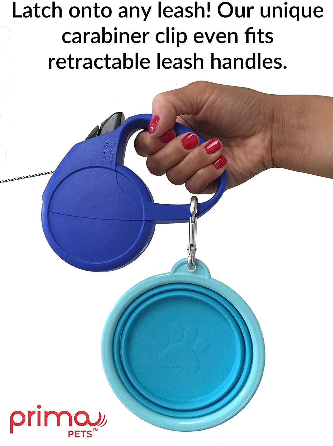 Prima Pet Expandable/ Collapsible Silicone Food & Water Travel Bowl with Clip for Small & Medium Dog and Cat, Size: 1.5 Cups (5.1 Inch Diameter Bowl) (AQUA) - (For 12 piece(s))