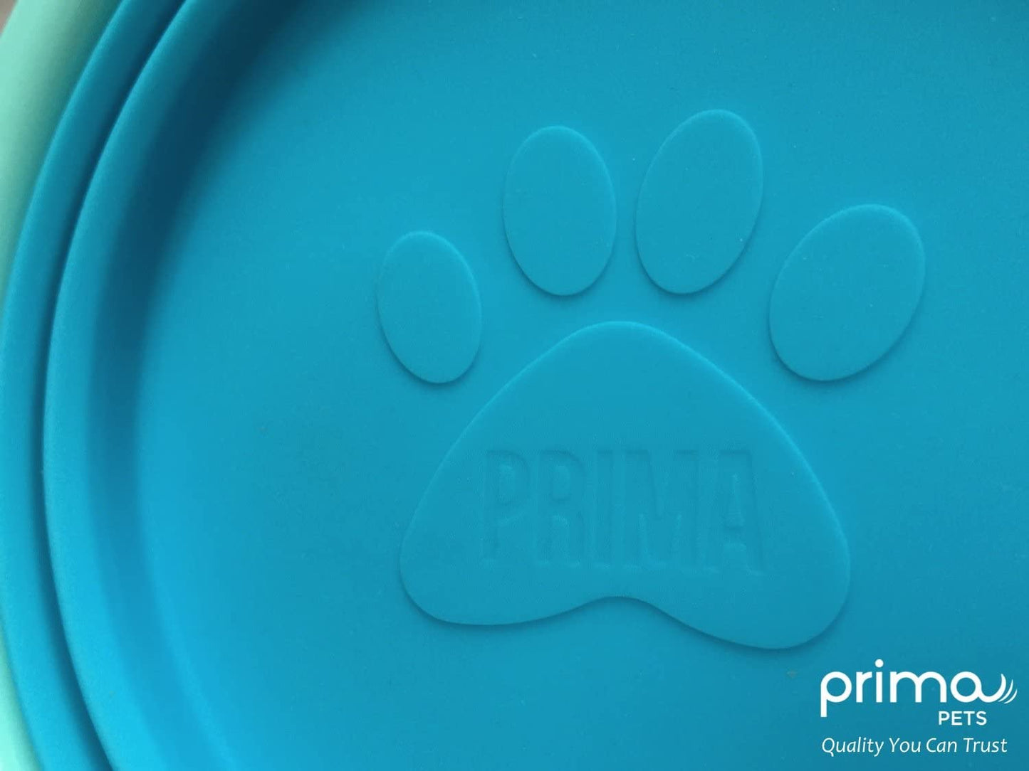 Prima Pet Expandable/ Collapsible Silicone Food & Water Travel Bowl with Clip for Small & Medium Dog and Cat, Size: 1.5 Cups (5.1 Inch Diameter Bowl) (AQUA) - (For 12 piece(s))