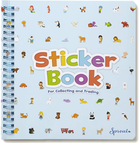 Sticker Farm Original Series Travel-Size (7.5 x 7 in) Reusable Sticker Album for Collecting Stickers, Small Activity Album with 30 Puffy Stickers to Start Collection - (For 8 piece(s))