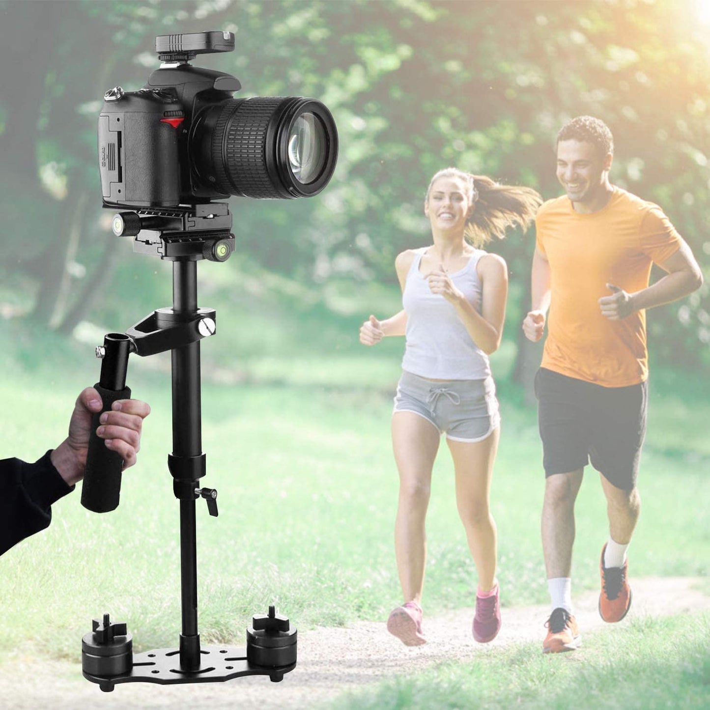 SUTEFOTO S40 Handheld Stabilizer Steadicam Pro Version for Camera Video DV DSLR Nikon Canon, Sony, Panasonic with Quick Release Plate (Black) - (For 1 piece(s))