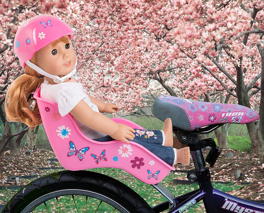 The Original Doll Bicycle Seat and Helmet Pack- Bike Attachment Accessory for American Girl and All 18"-22" Dolls and Stuffed Animals- Decorate Yourself Decals Included - (For 8 piece(s))