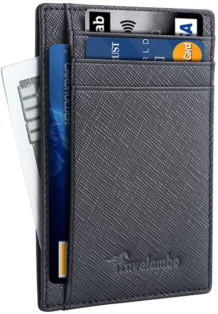 Travelambo Front Pocket Minimalist Leather Slim Wallet RFID Blocking Medium Size - (For 1 piece(s))